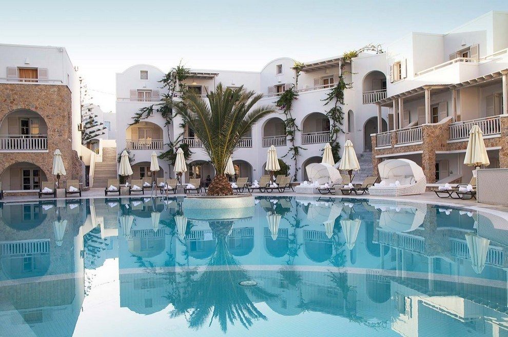 Aegean Plaza Hotel Kamari  Bagian luar foto