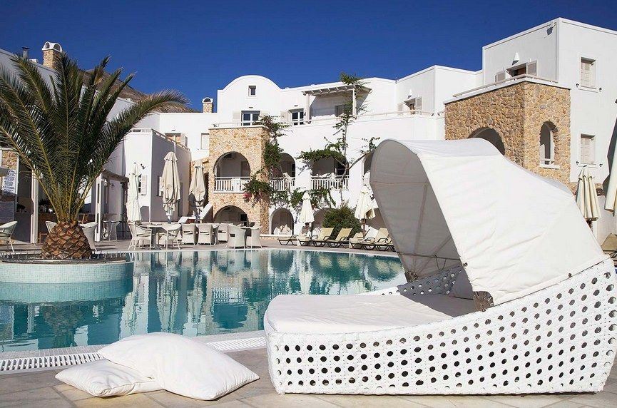 Aegean Plaza Hotel Kamari  Bagian luar foto