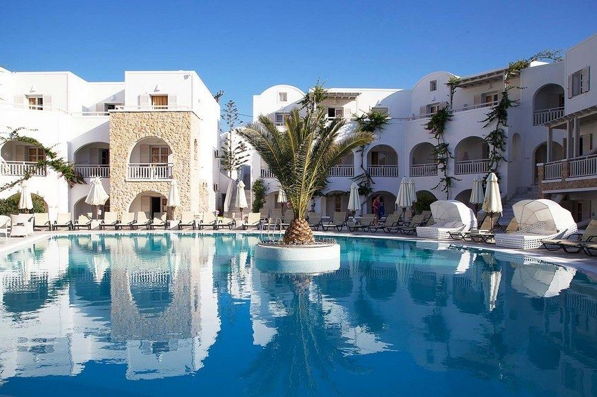 Aegean Plaza Hotel Kamari  Bagian luar foto